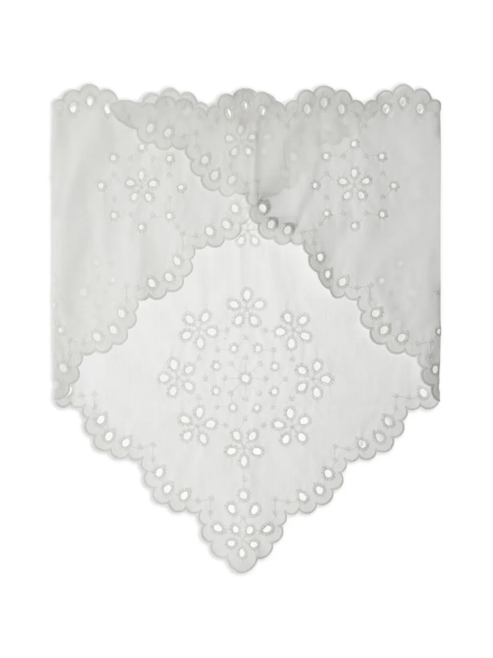 Herno 马德拉刺绣围巾 In White