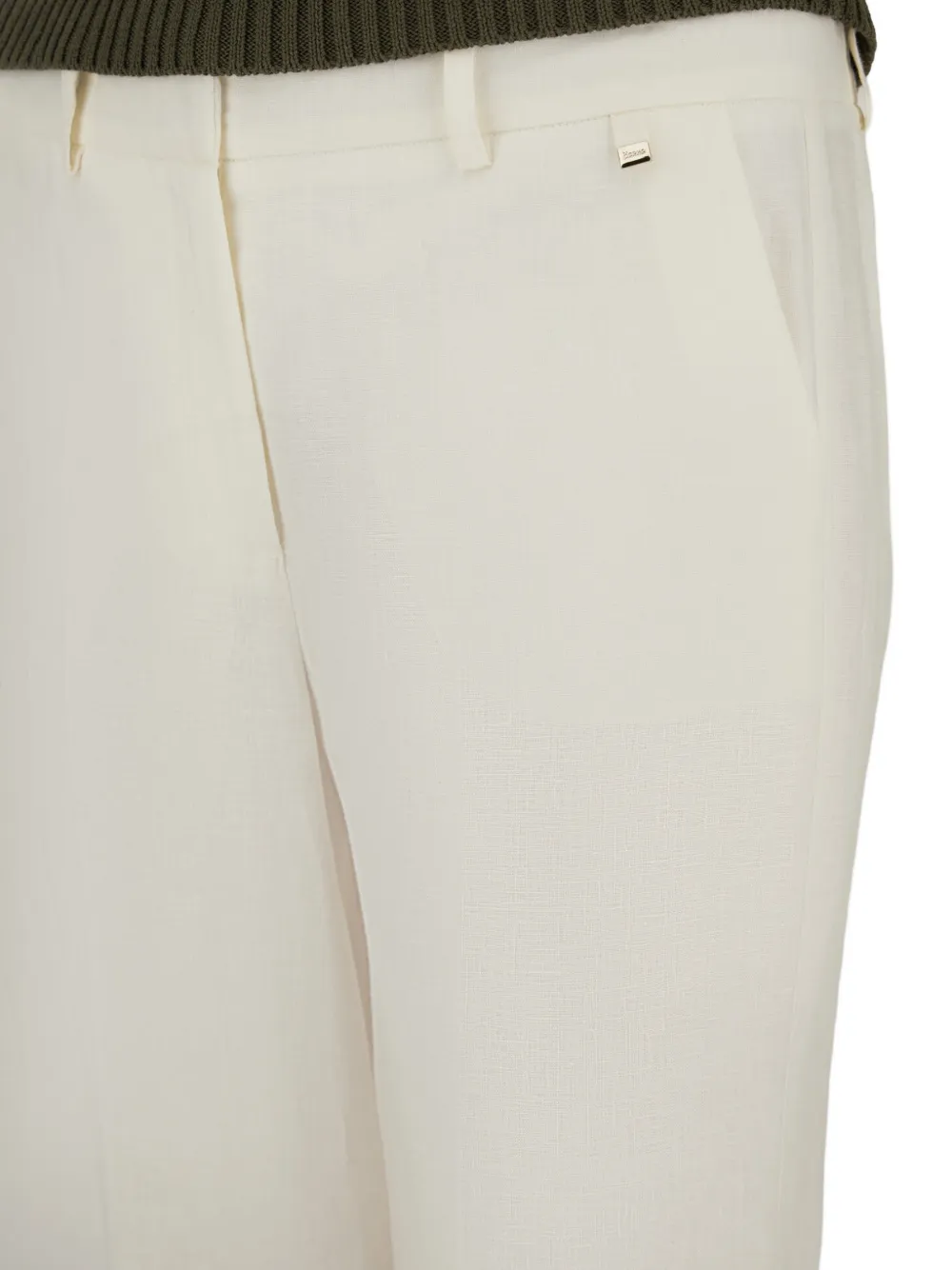 Herno Geplooide broek met omslag Wit