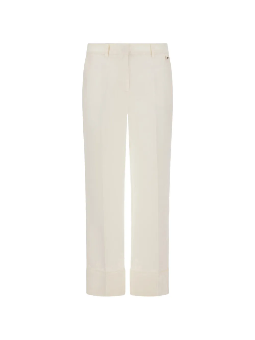 Herno pressed crease turn-ups trousers - Bianco