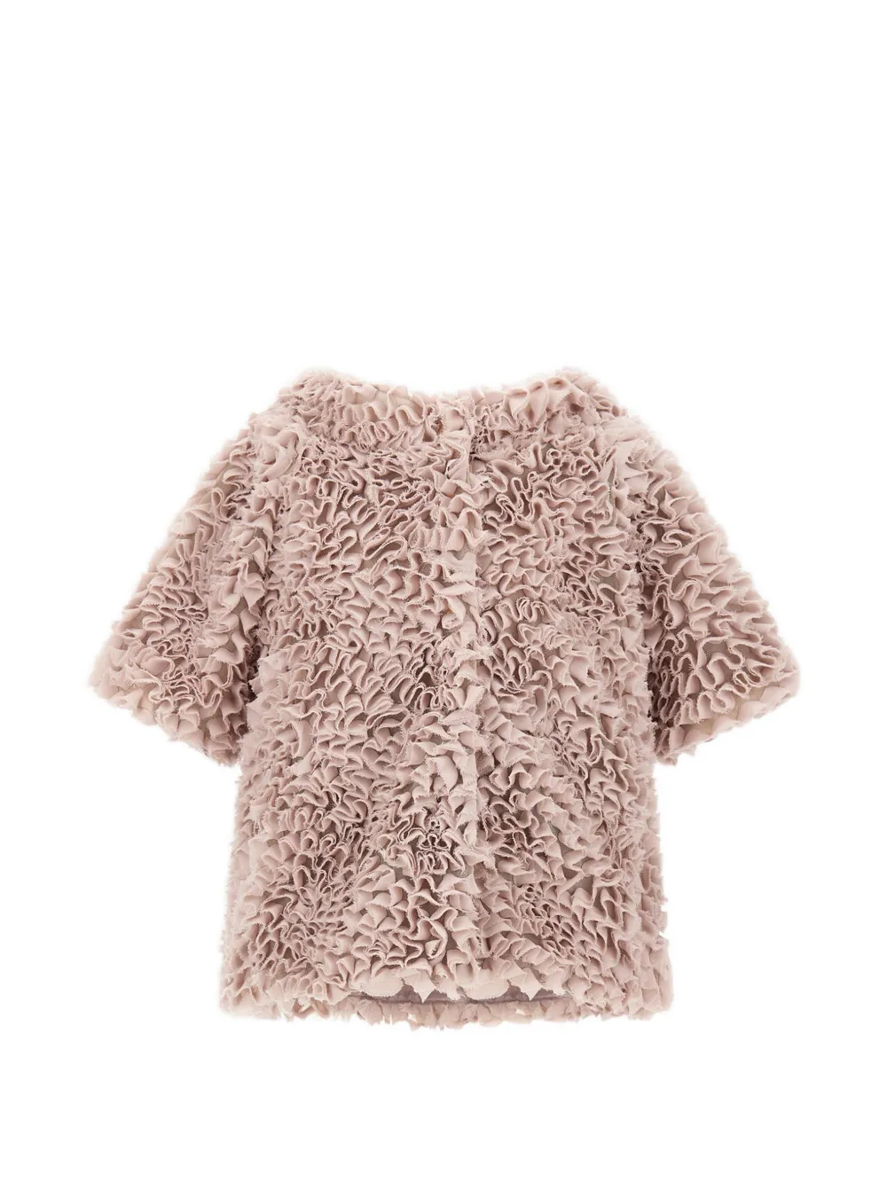 Herno Kids Giacca in georgette con arricciatura - Rosa