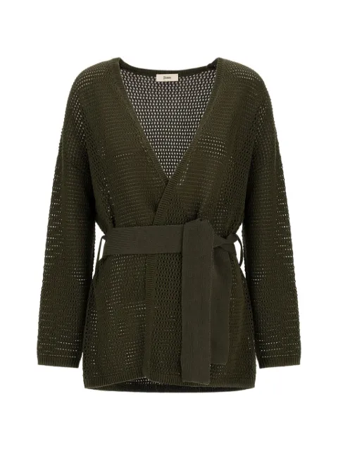 Herno open-knit belted cardigan