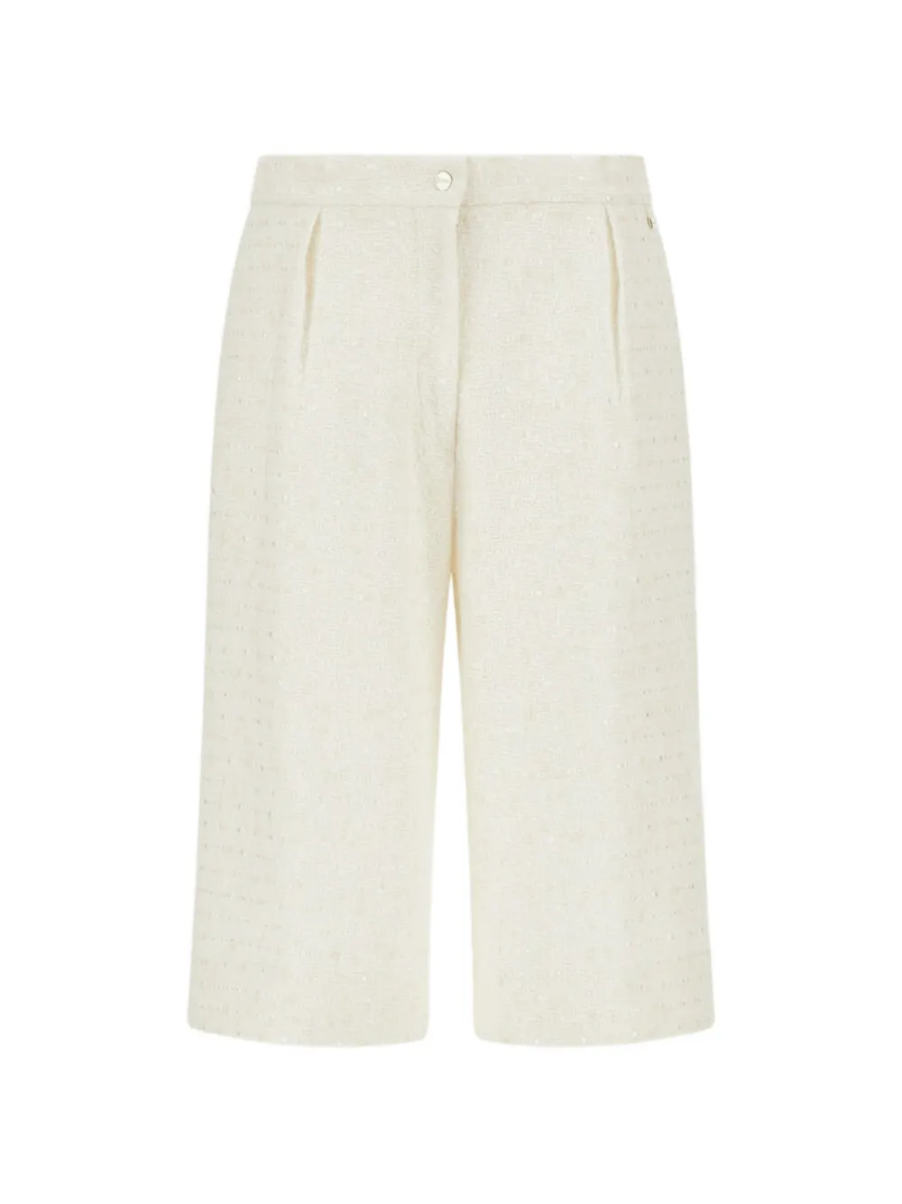 Herno Shorts in tweed con risvolto - Toni neutri