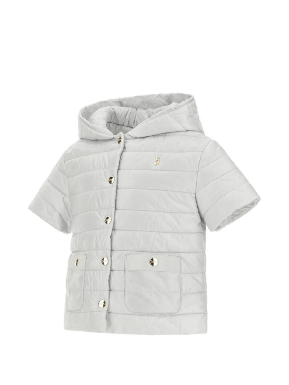 Herno Kids Gevoerd jack met capuchon Grijs