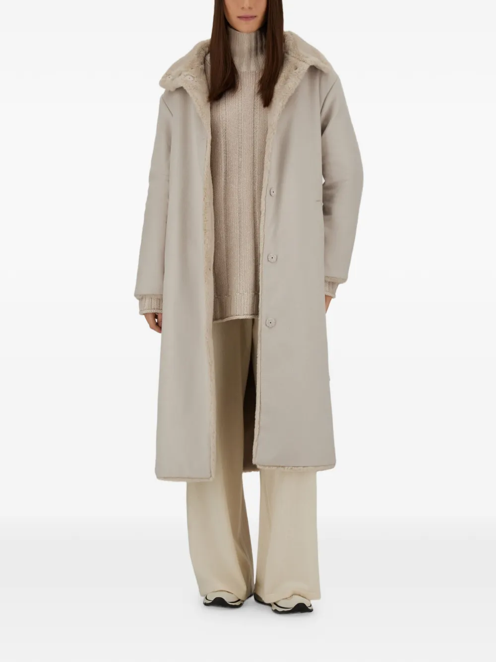 Herno Mantel met ceintuur Beige