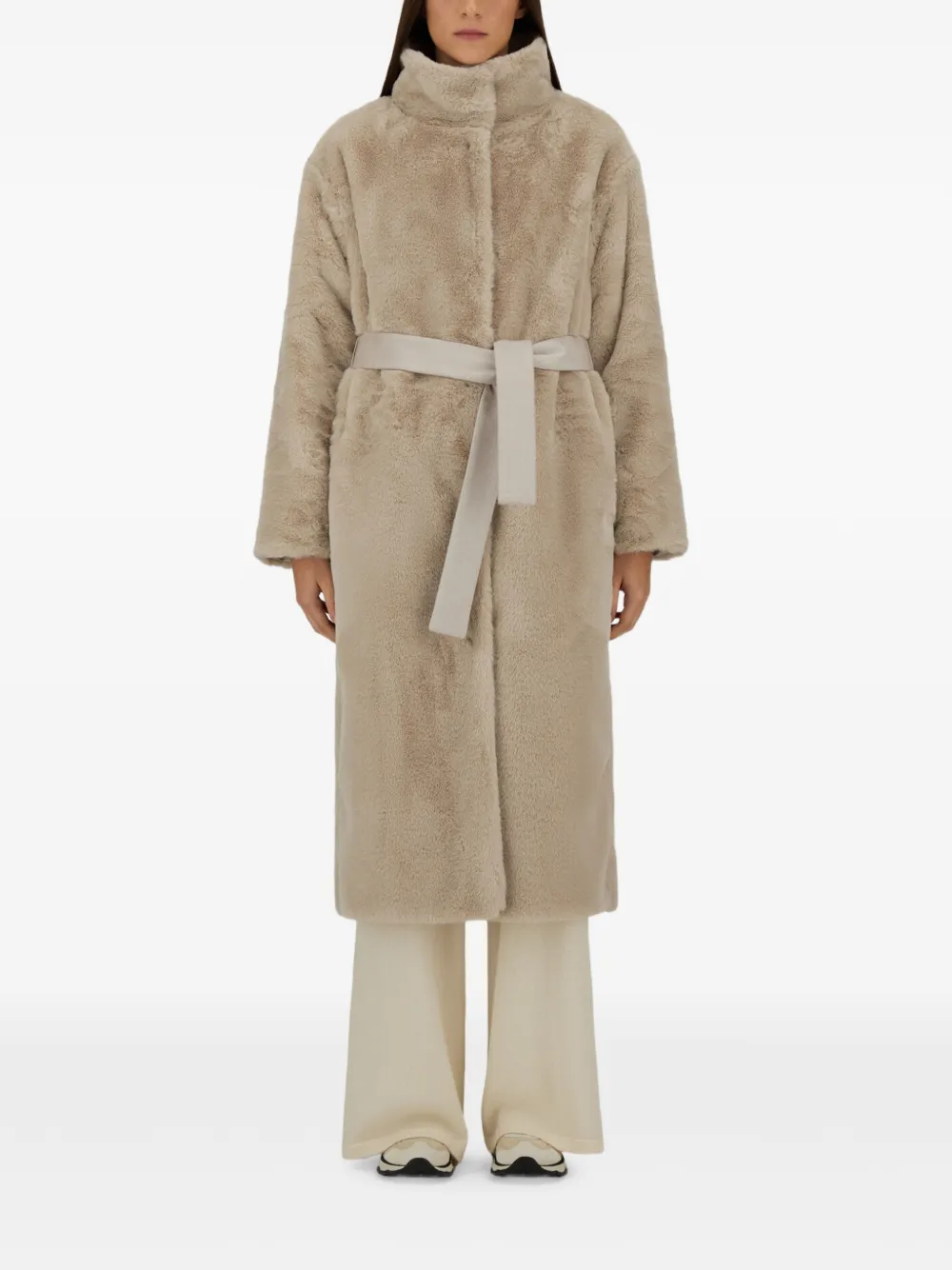 Herno Mantel met ceintuur Beige
