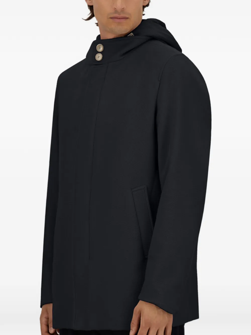 Herno Trenchcoat met capuchon Blauw