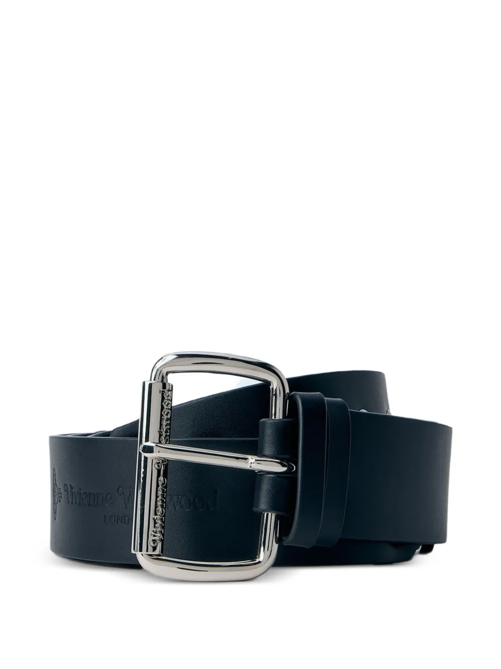 Vivienne Westwood Bondage leren riem met O-ring Zwart