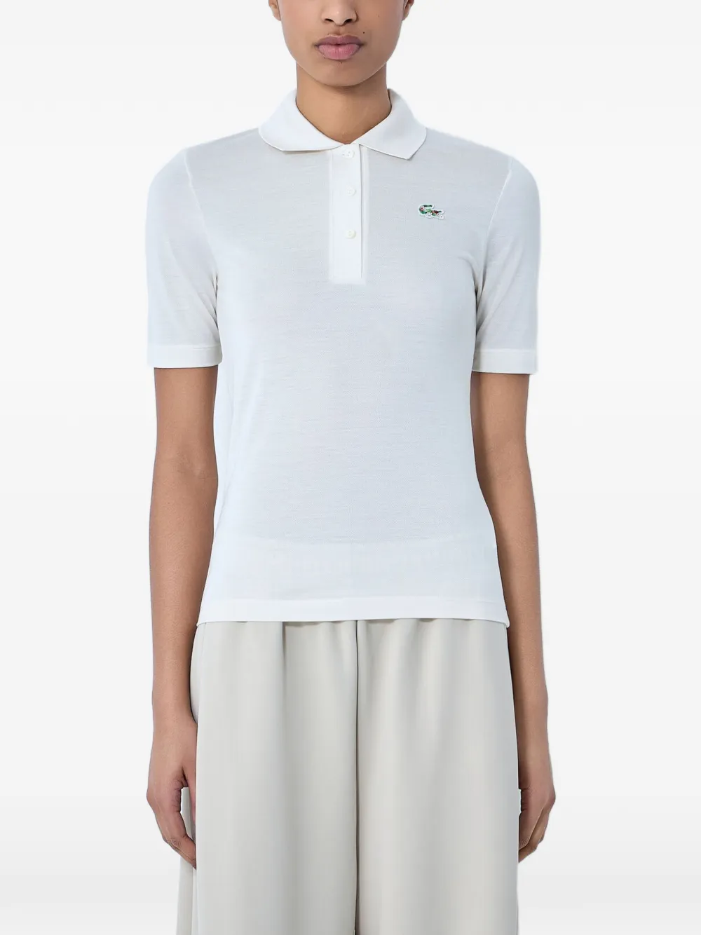 Lacoste piqué-weave polo shirt - Weiß