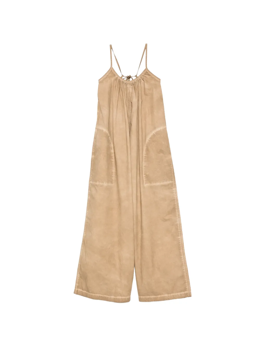 Uma Wang Paul patch-pocket jumpsuit - Marrone