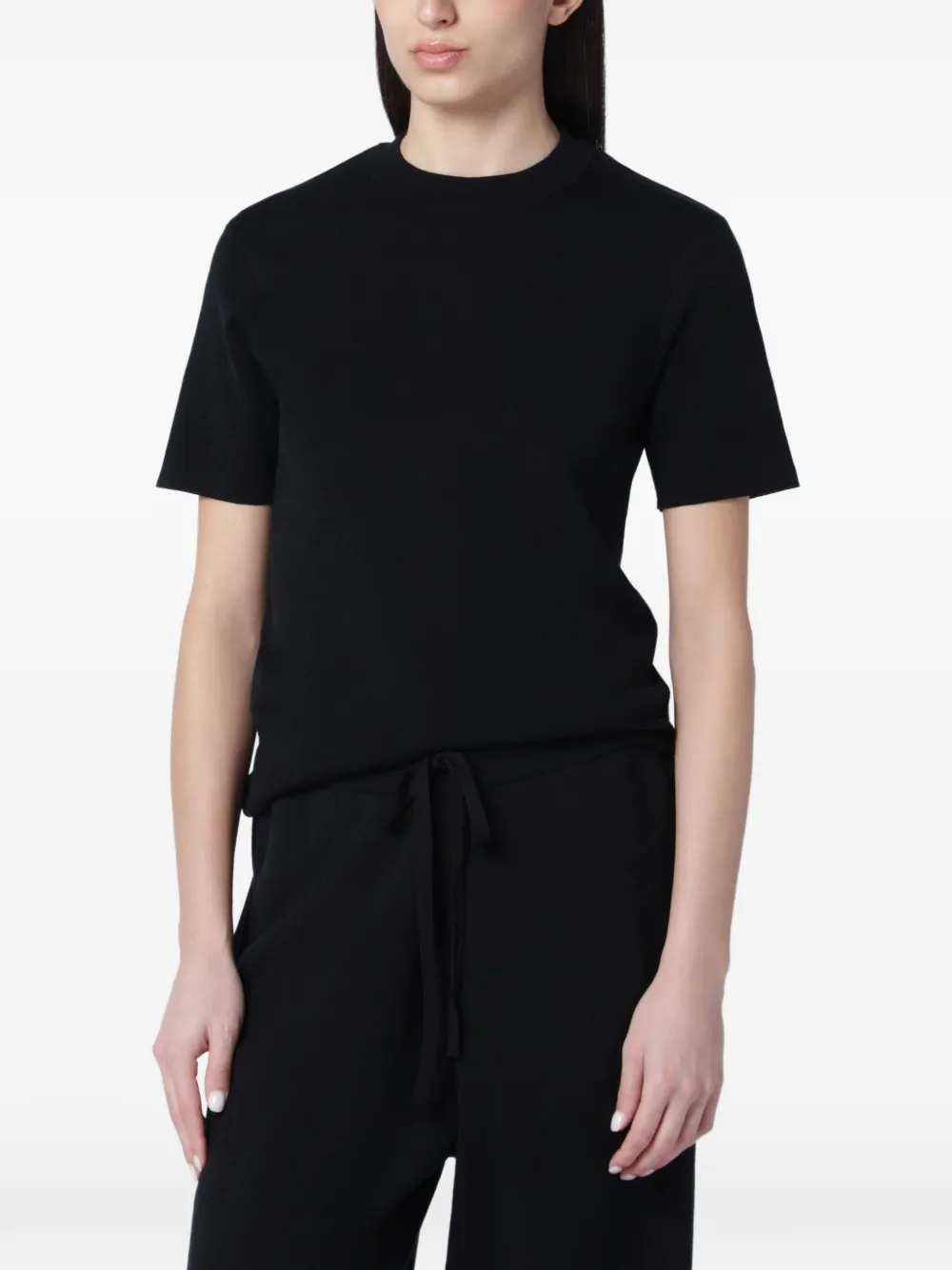 ENTIRE STUDIOS fine-knit T-shirt - Nero