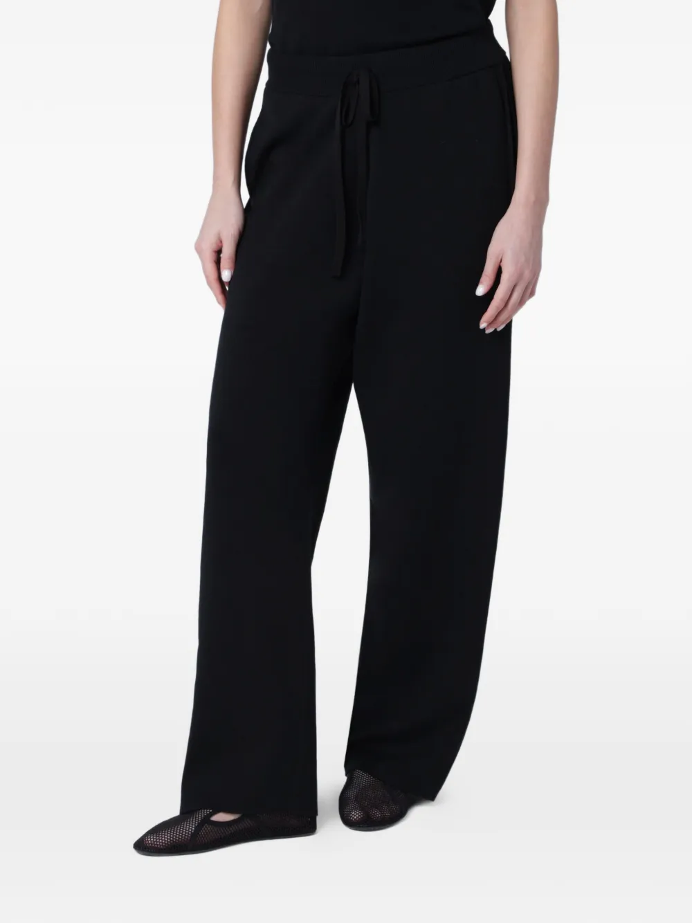 ENTIRE STUDIOS straight-leg knit trousers - Nero
