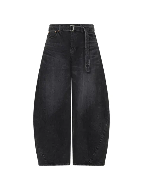 sacai belted jeans
