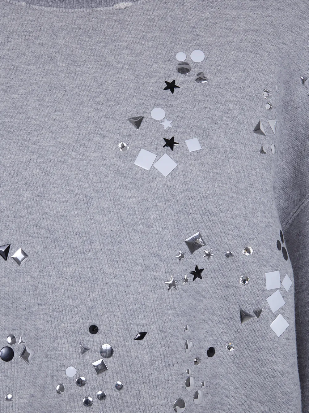 Maison MIHARA YASUHIRO Gerafelde sweater met studs Grijs
