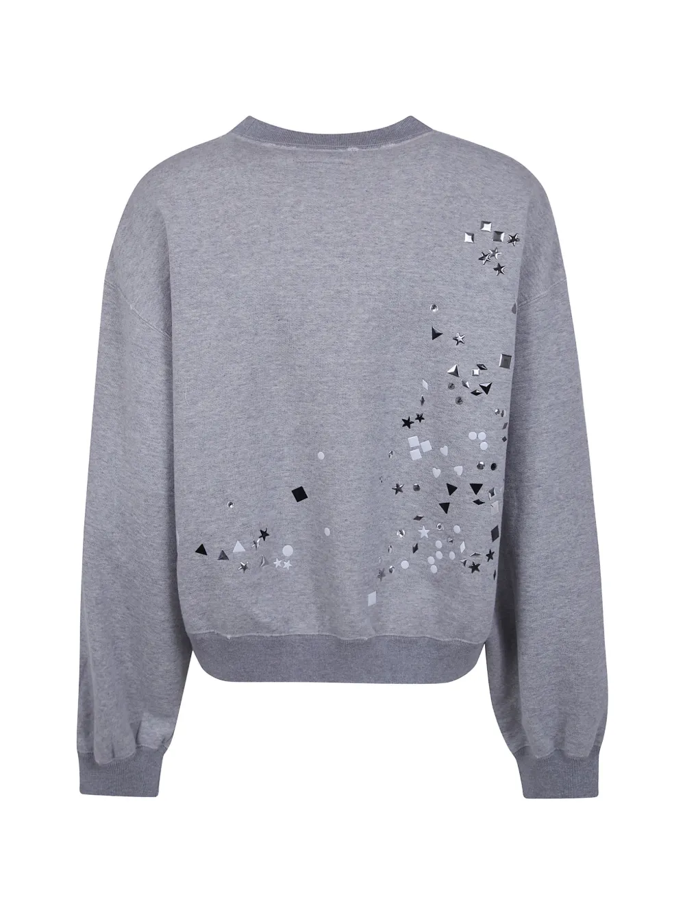 Maison MIHARA YASUHIRO Gerafelde sweater met studs Grijs