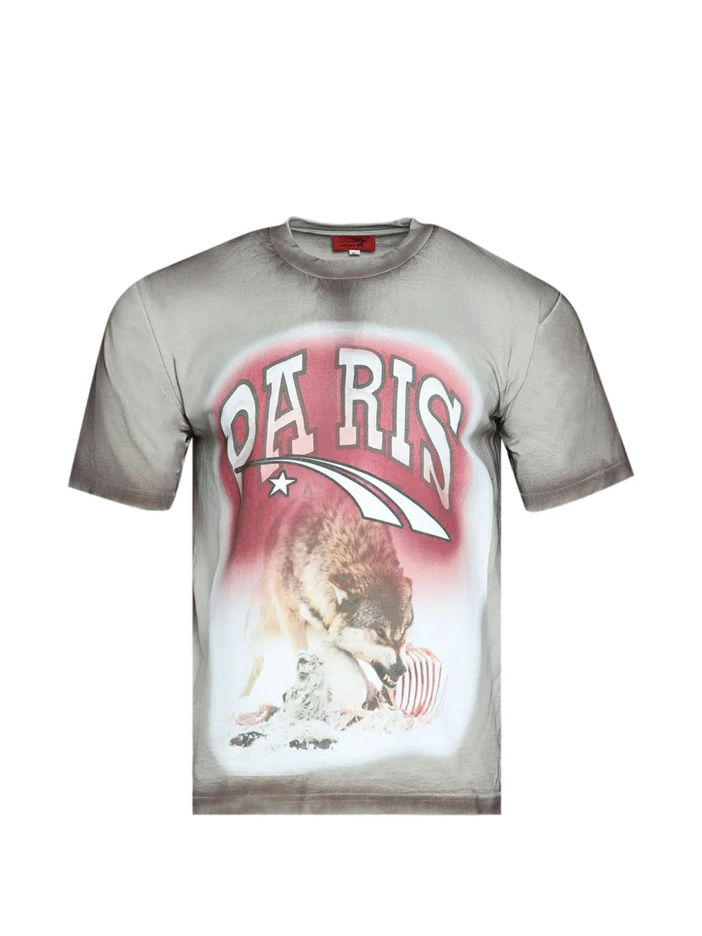 LA MASKARADE wolf-graphic T-shirt - Grigio
