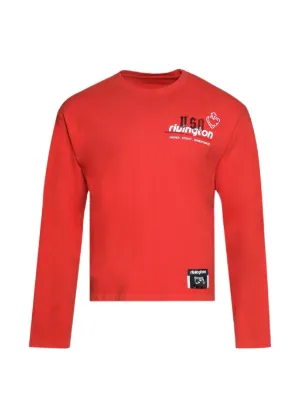RIVINGTON ROI REBIS graphic-print long-sleeve T-shirt | Grey