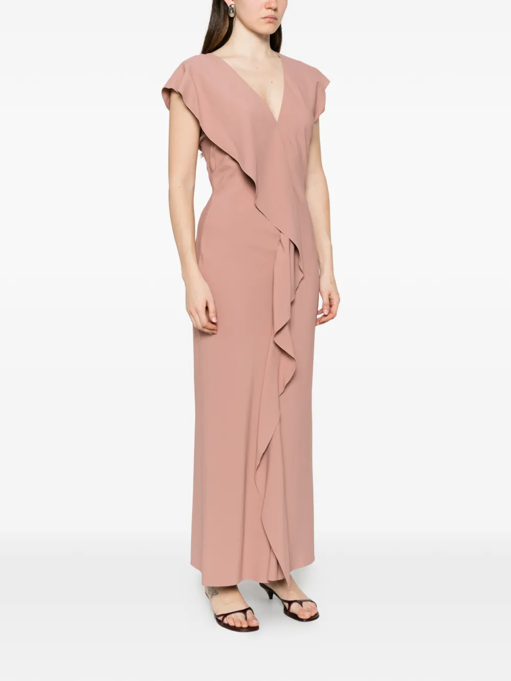 Patrizia Pepe Maxi-jurk met ruches Roze