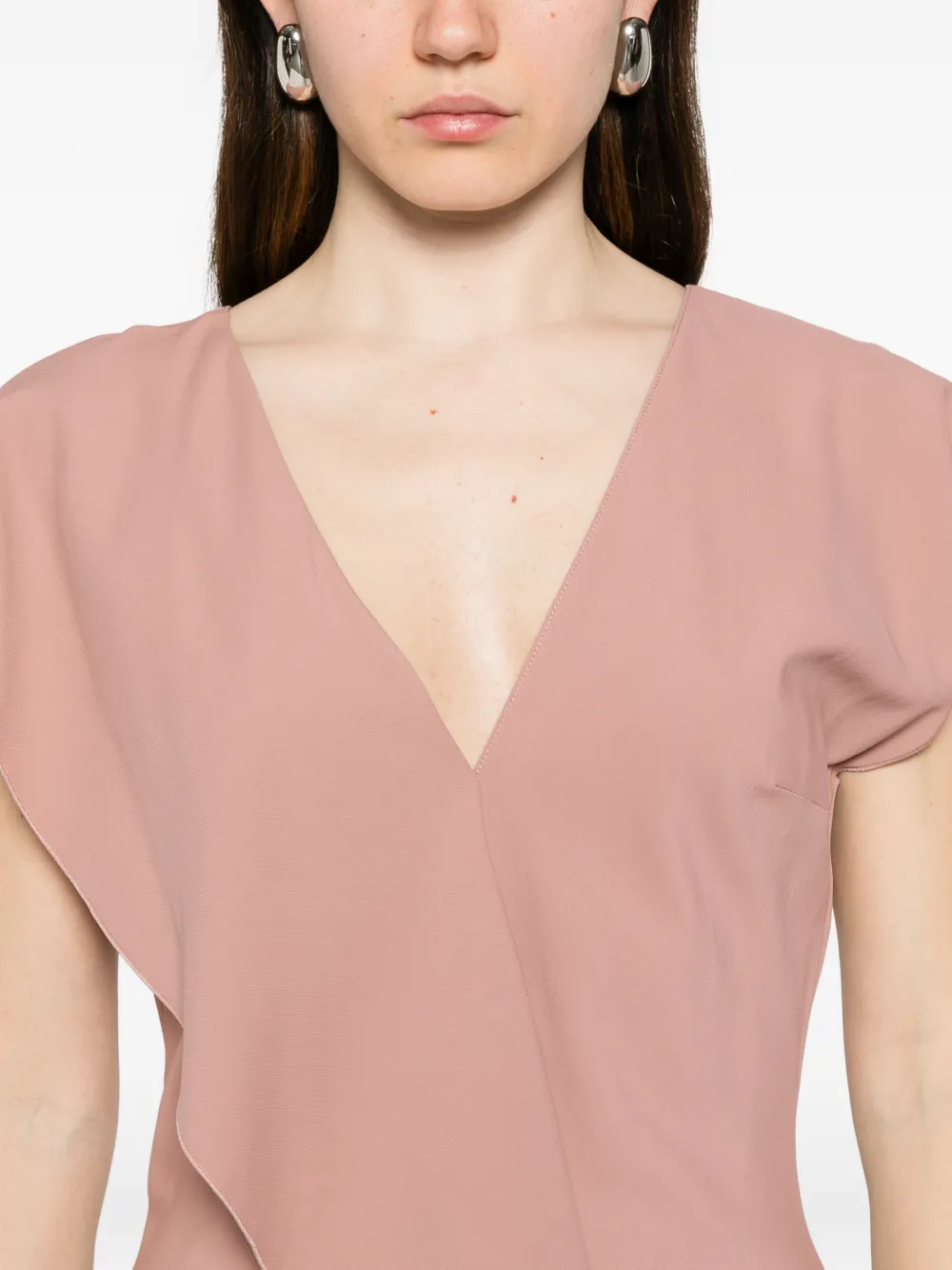 Patrizia Pepe Maxi-jurk met ruches Roze