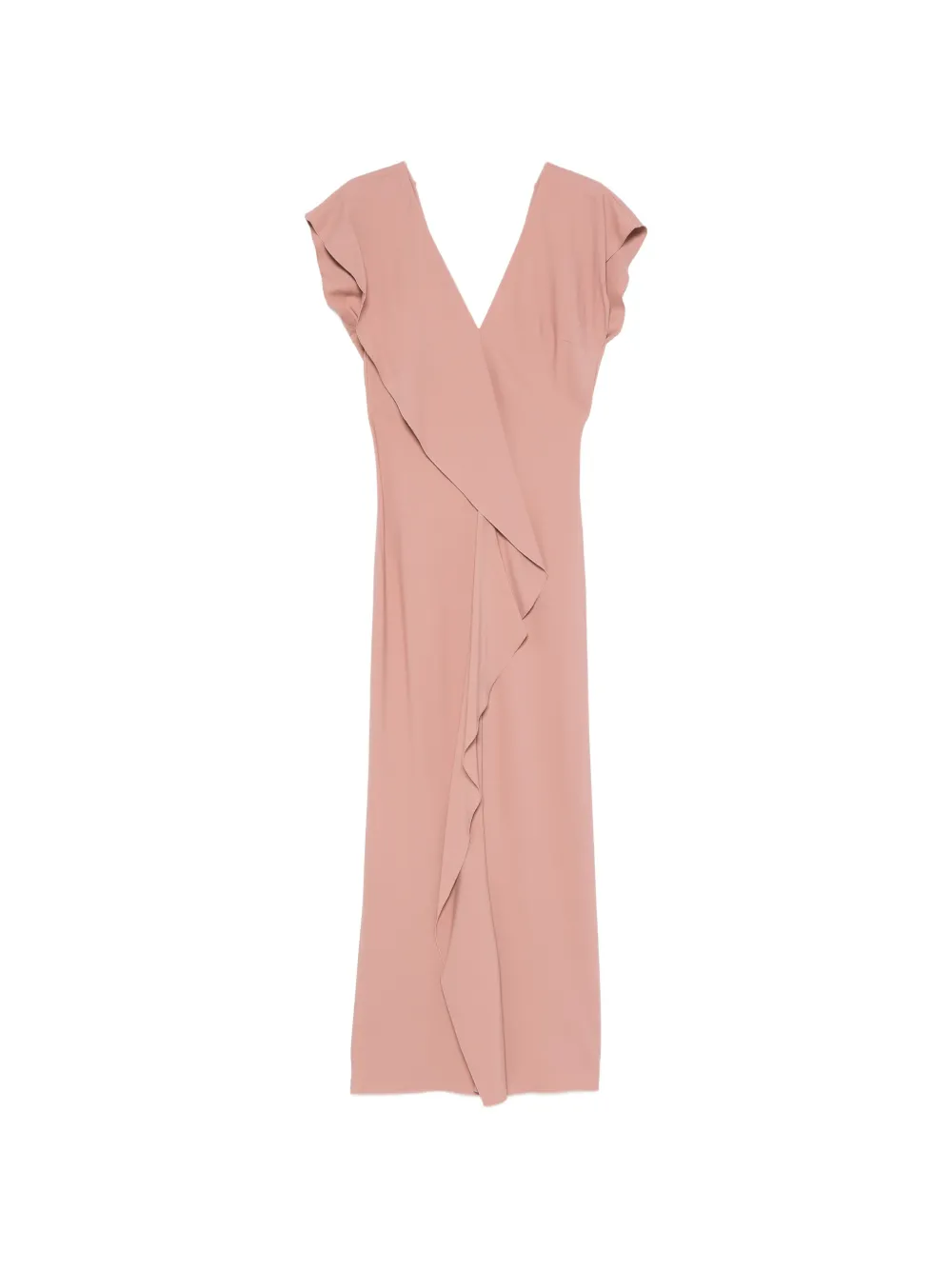 Patrizia Pepe ruffled V-neck maxi dress - Rosa