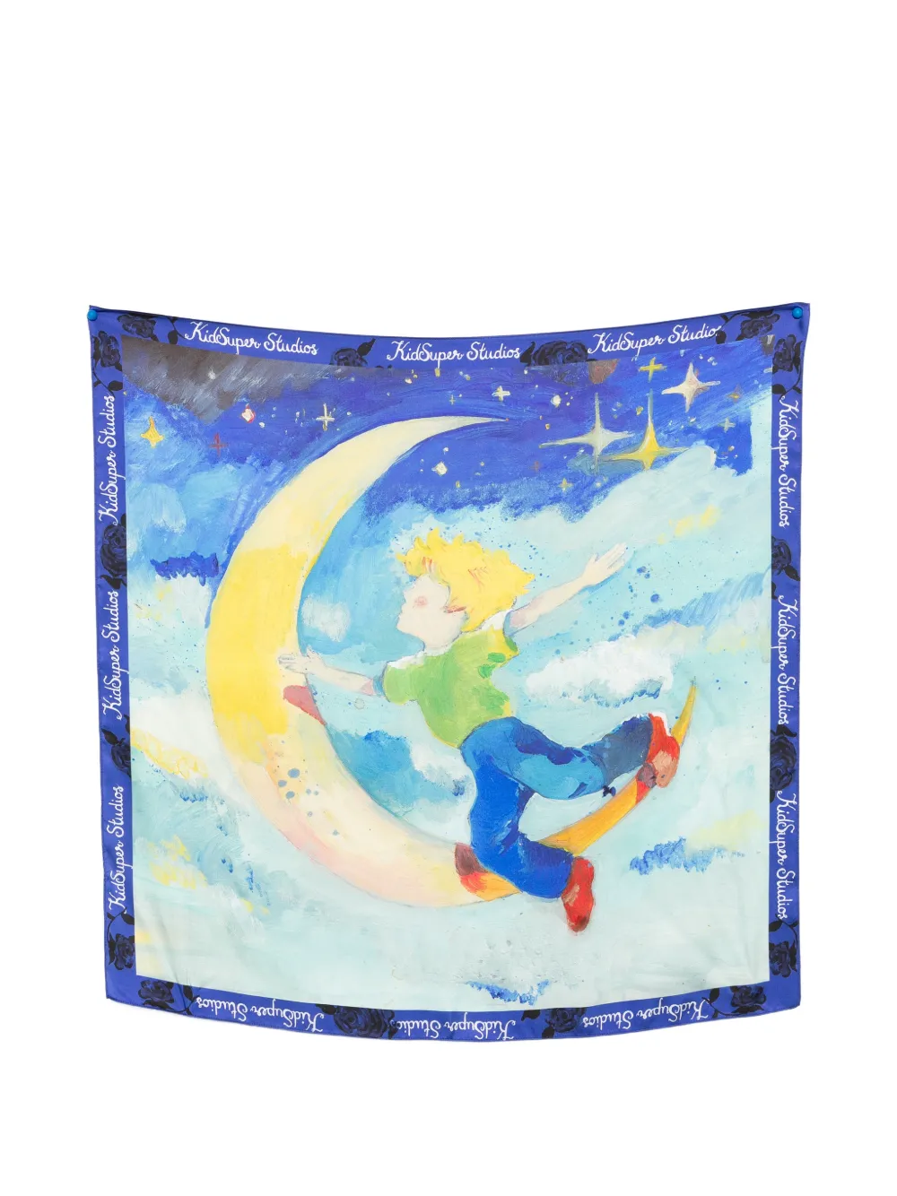 KidSuper moon-print scarf - Blu