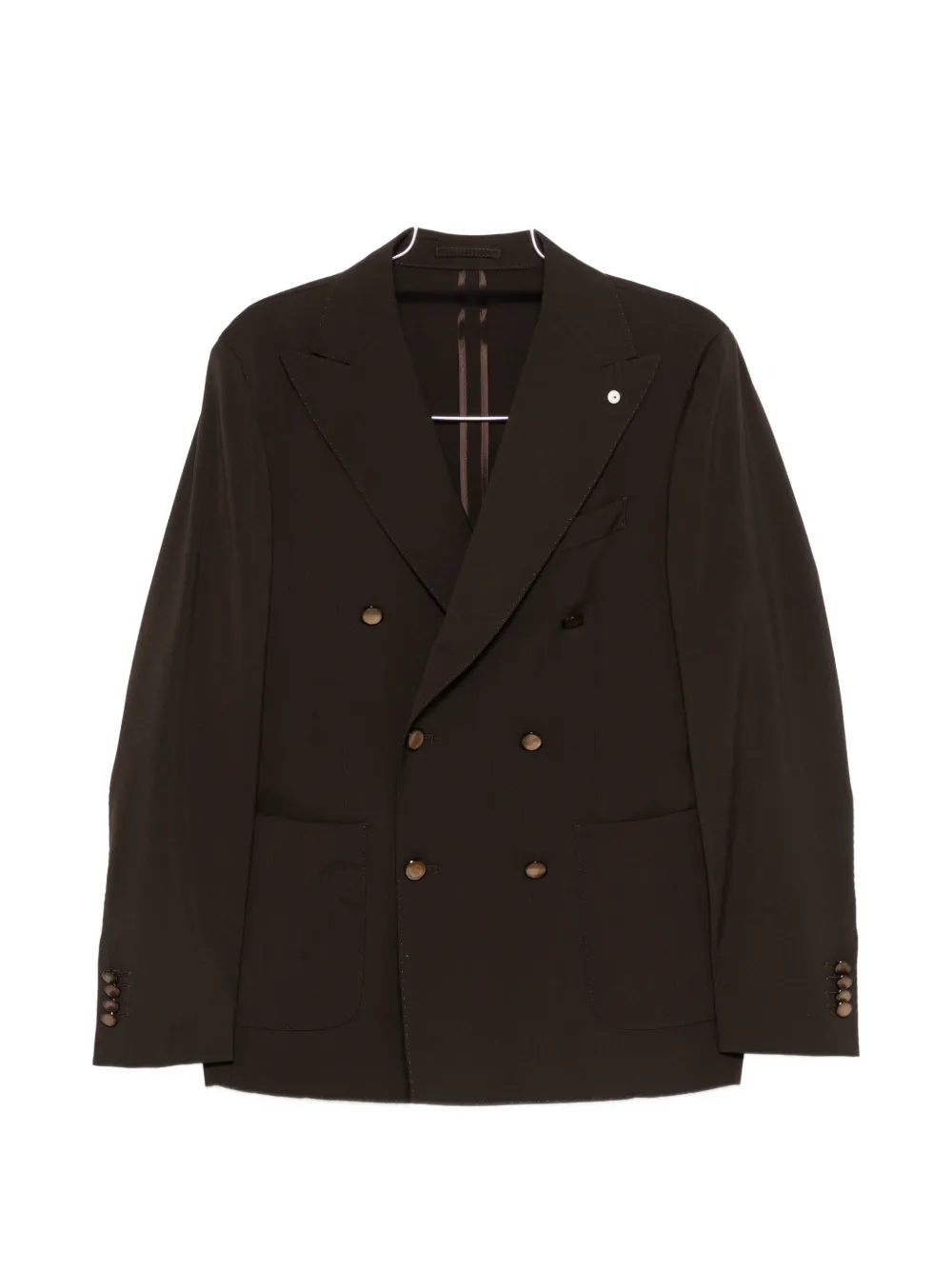 LUIGI BIANCHI MANTOVA double-breasted suit - Marrone