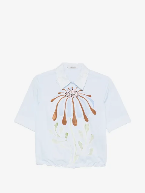 Dorothee Schumacher skjorta med broderad krage och blomtryck
