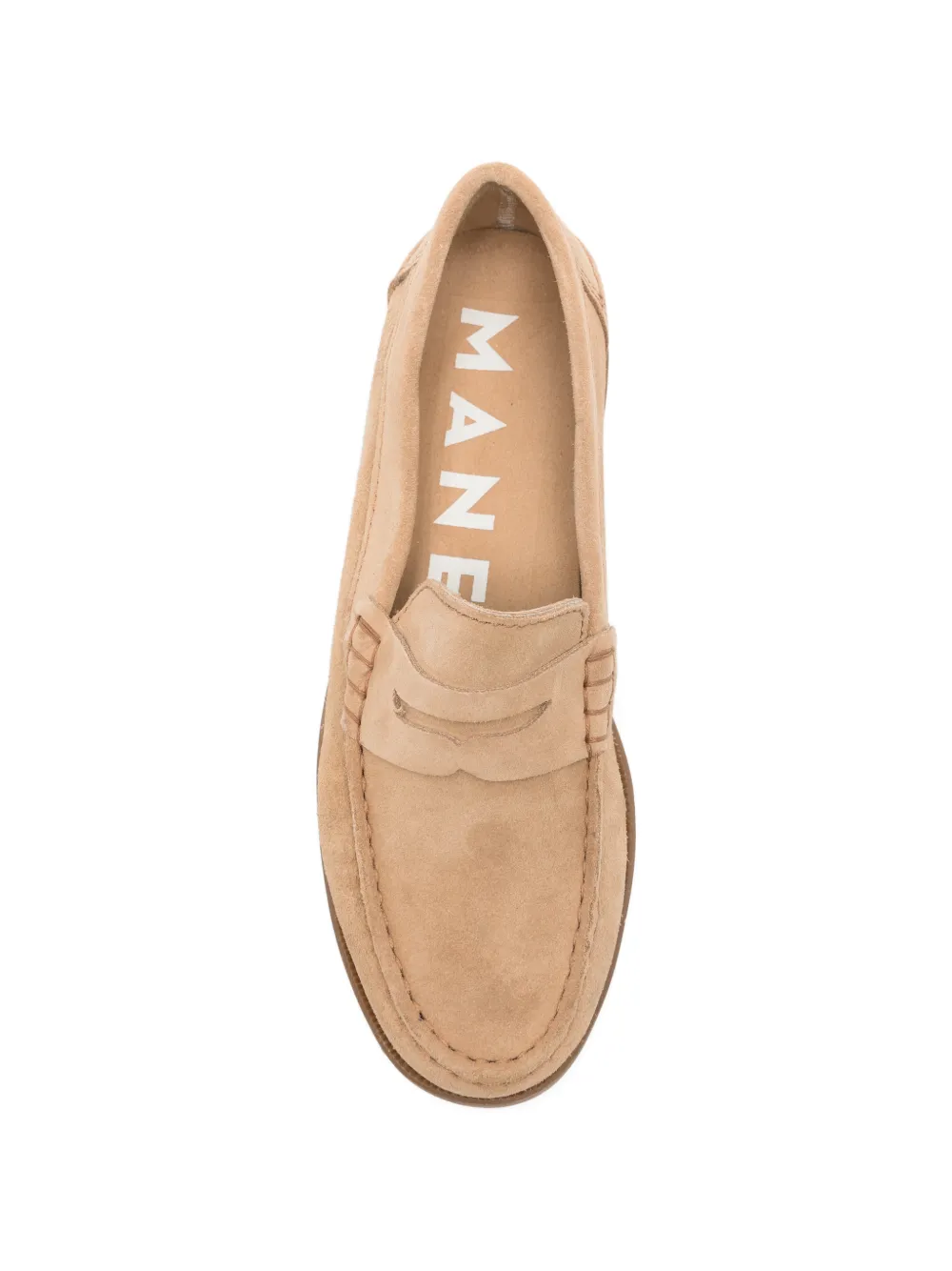 Manebi suede penny loafers Beige