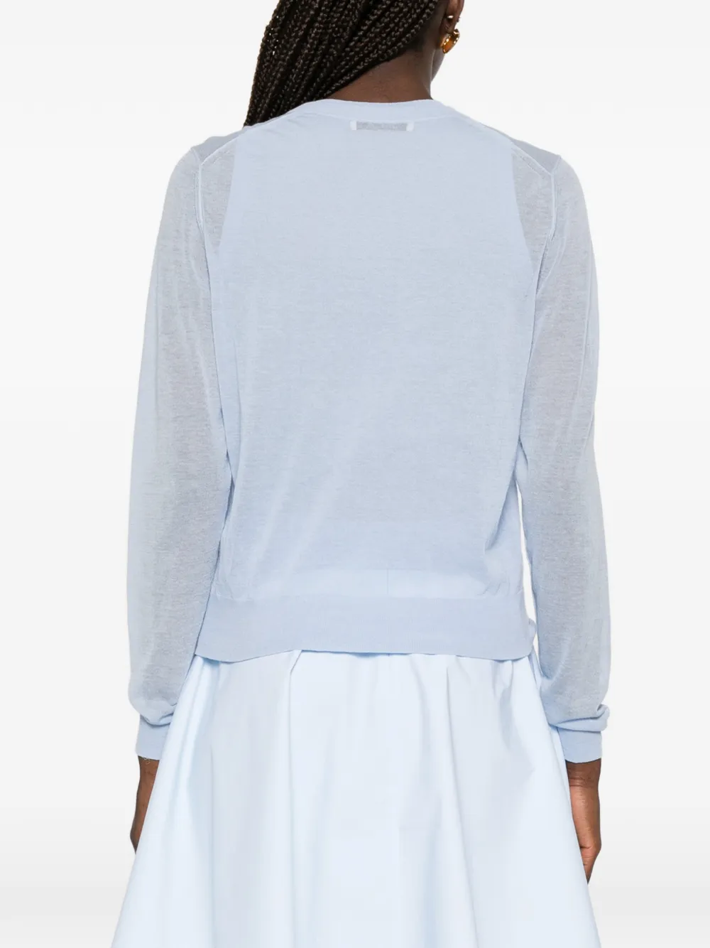 Dorothee Schumacher Fijngebreide top en vest set Blauw