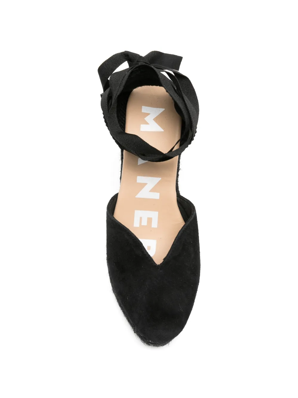 Manebi Suède espadrilles Zwart