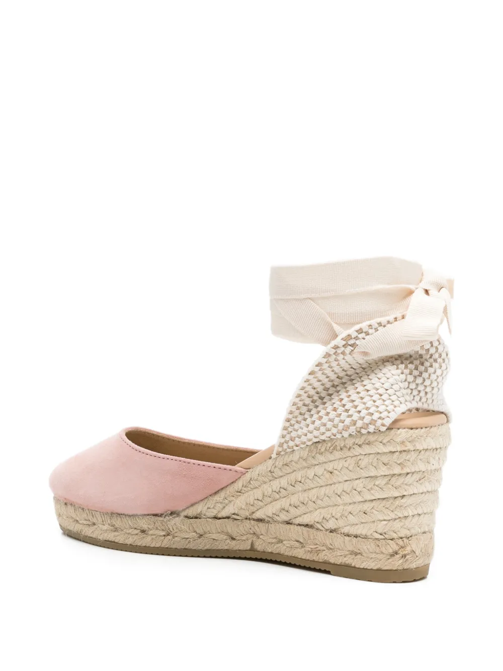Manebi suede wedge espadrilles Roze