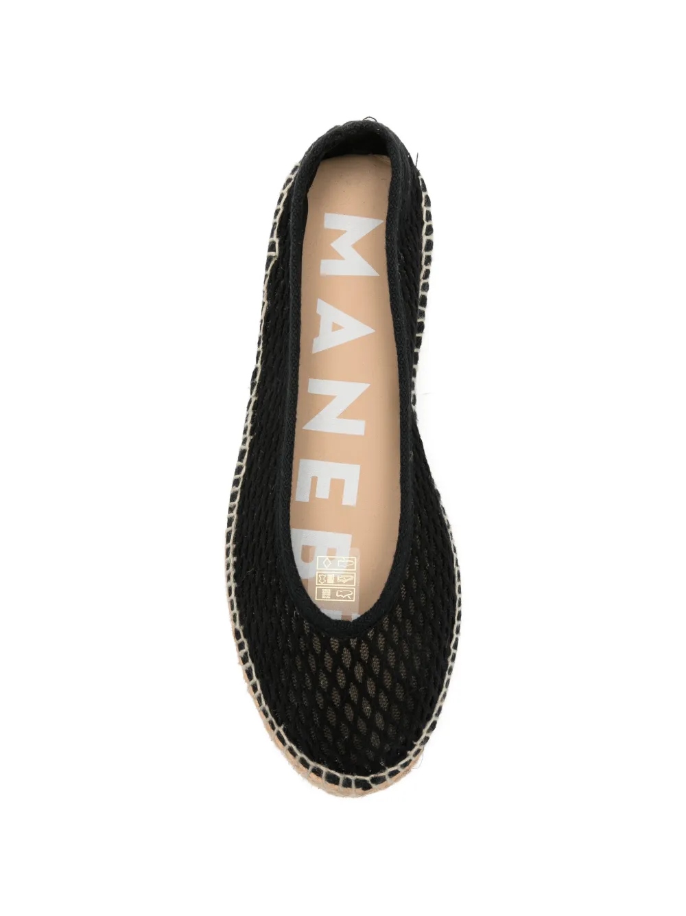 Manebi mesh espadrilles Zwart