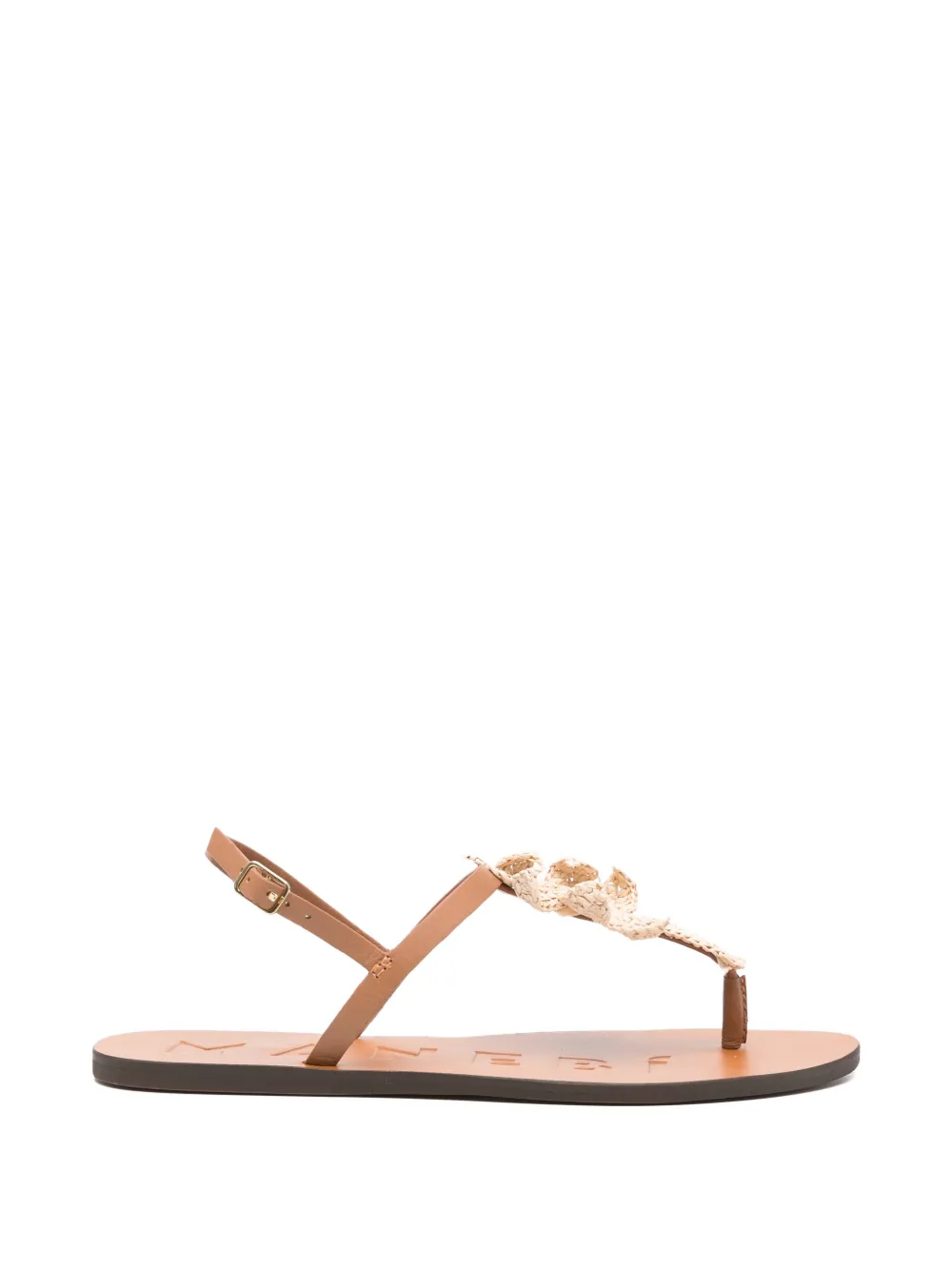 Manebi palm-patch sandals Bruin