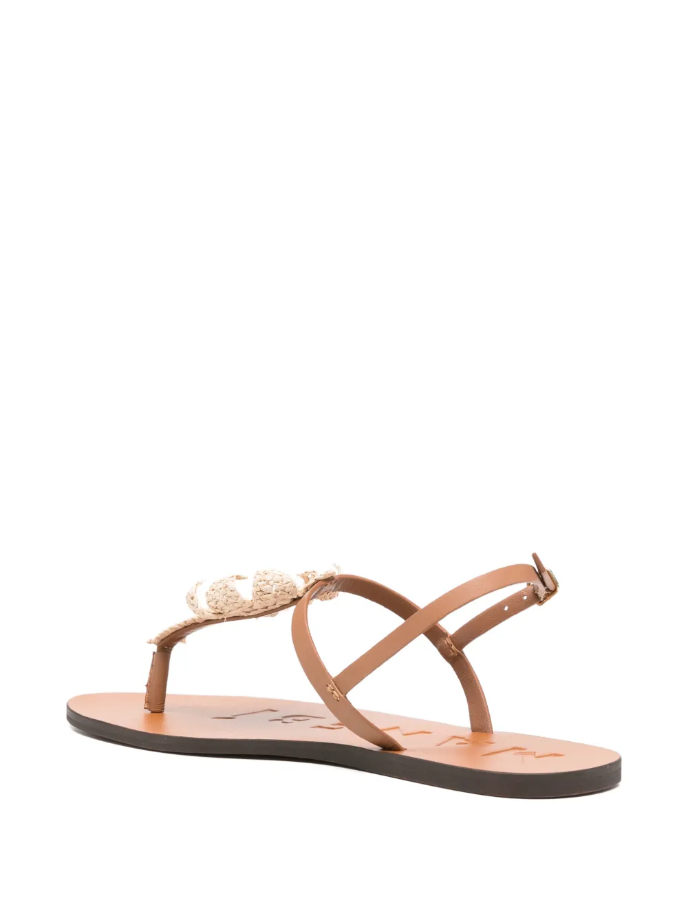 Manebi palm-patch sandals Bruin