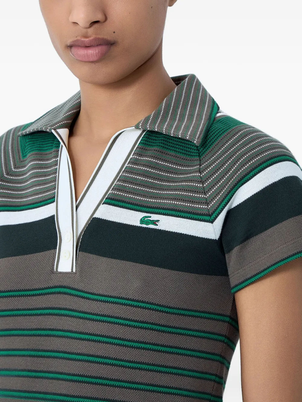 Lacoste Gestreept poloshirt Bruin