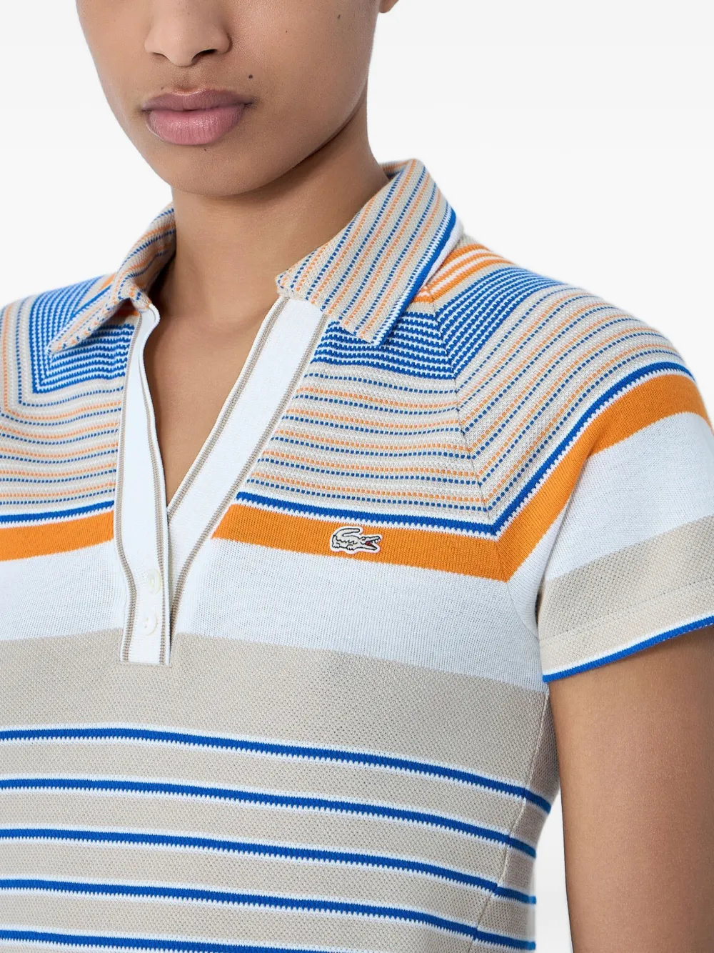 Lacoste Gestreept poloshirt Beige