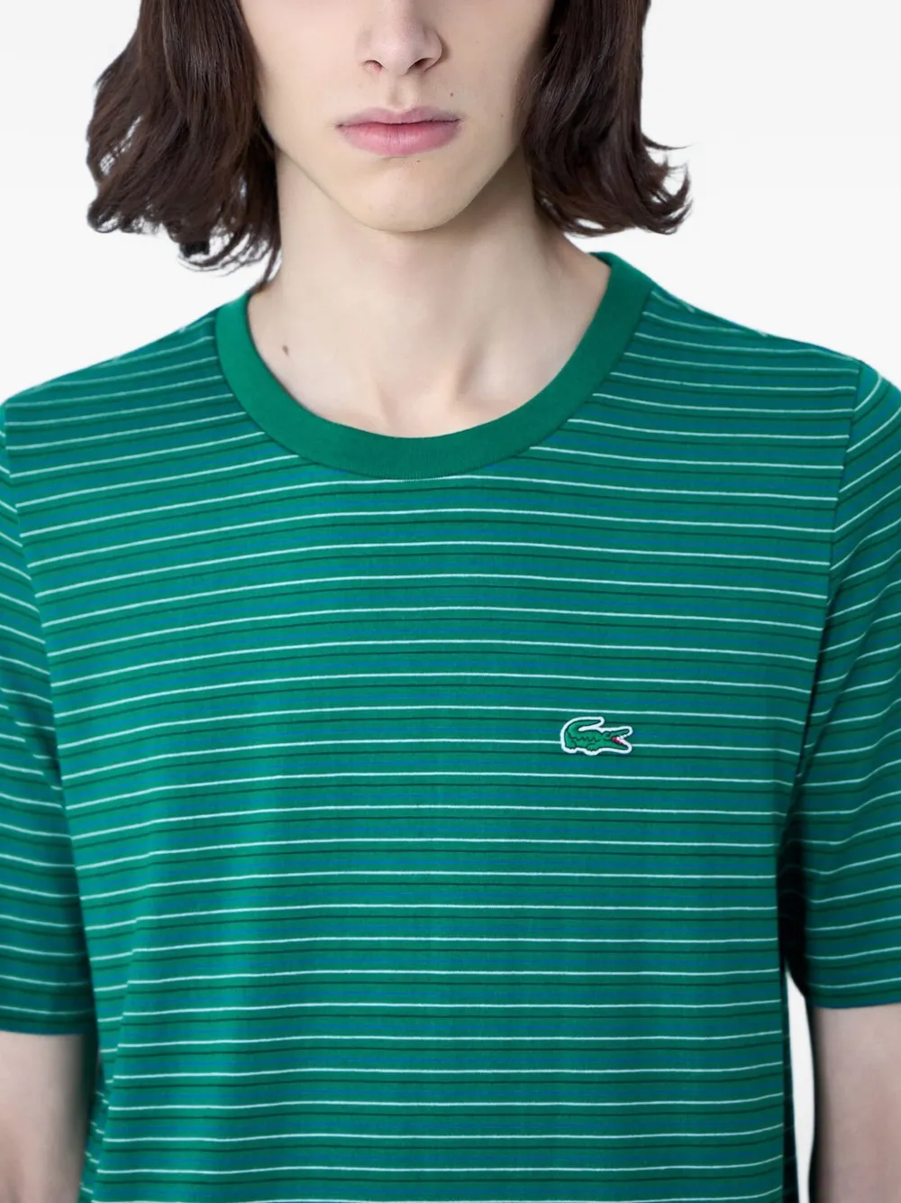 Lacoste Gestreept T-shirt Groen