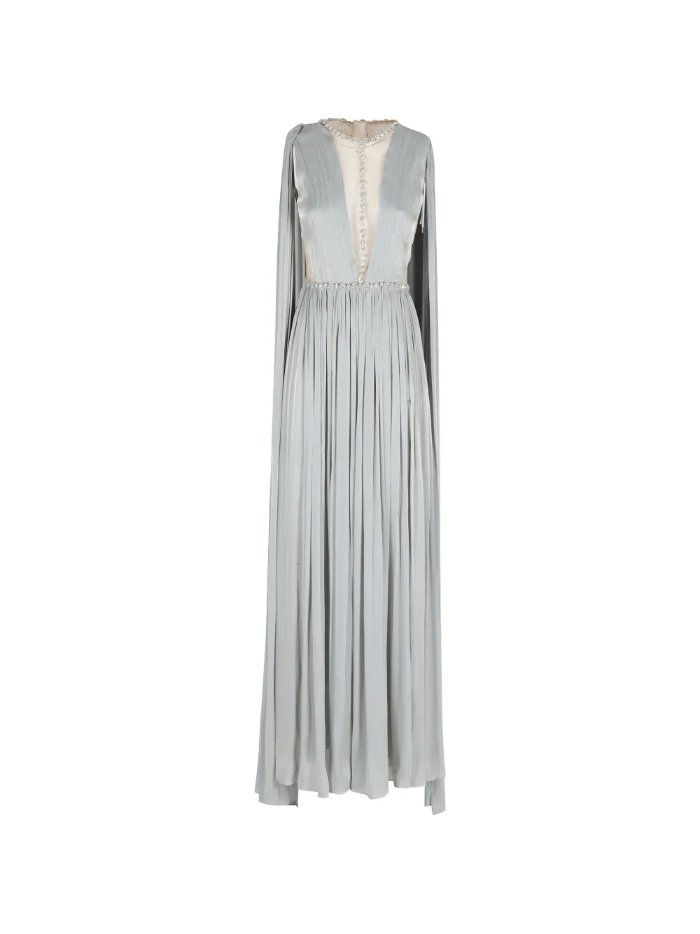 NISSA embellished pleated maxi dress - Verde
