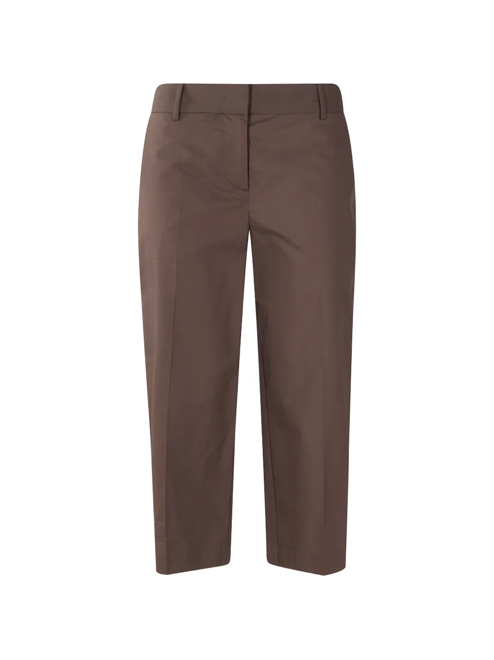 Meimeij Pressed-crease Cropped Trousers In Brown
