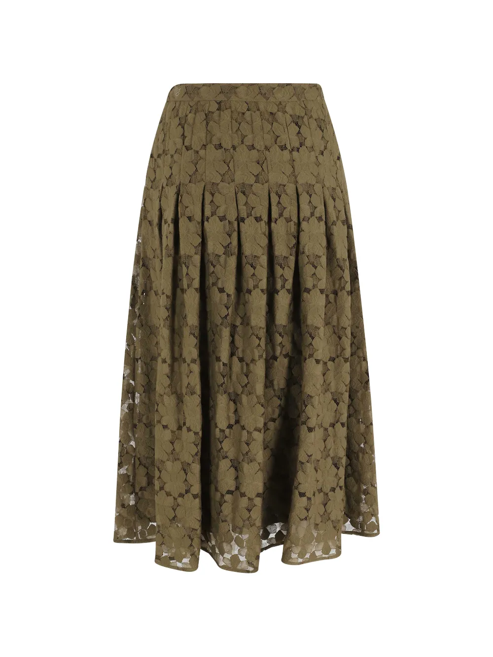  Max Mara Falda Midi Con Efecto Godet - Verde 