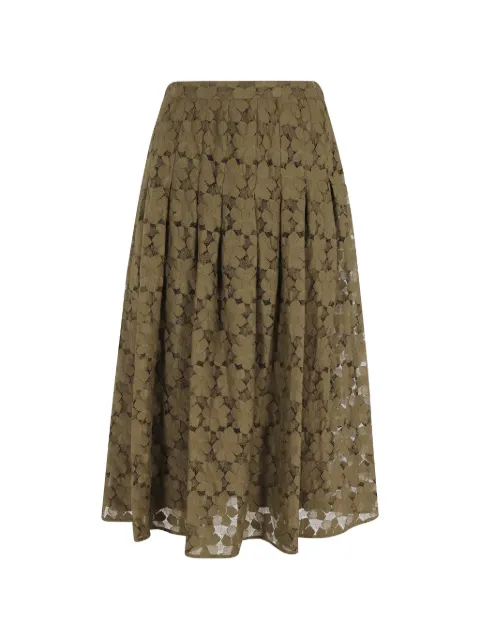 Max Mara pleated godet-effect midi skirt