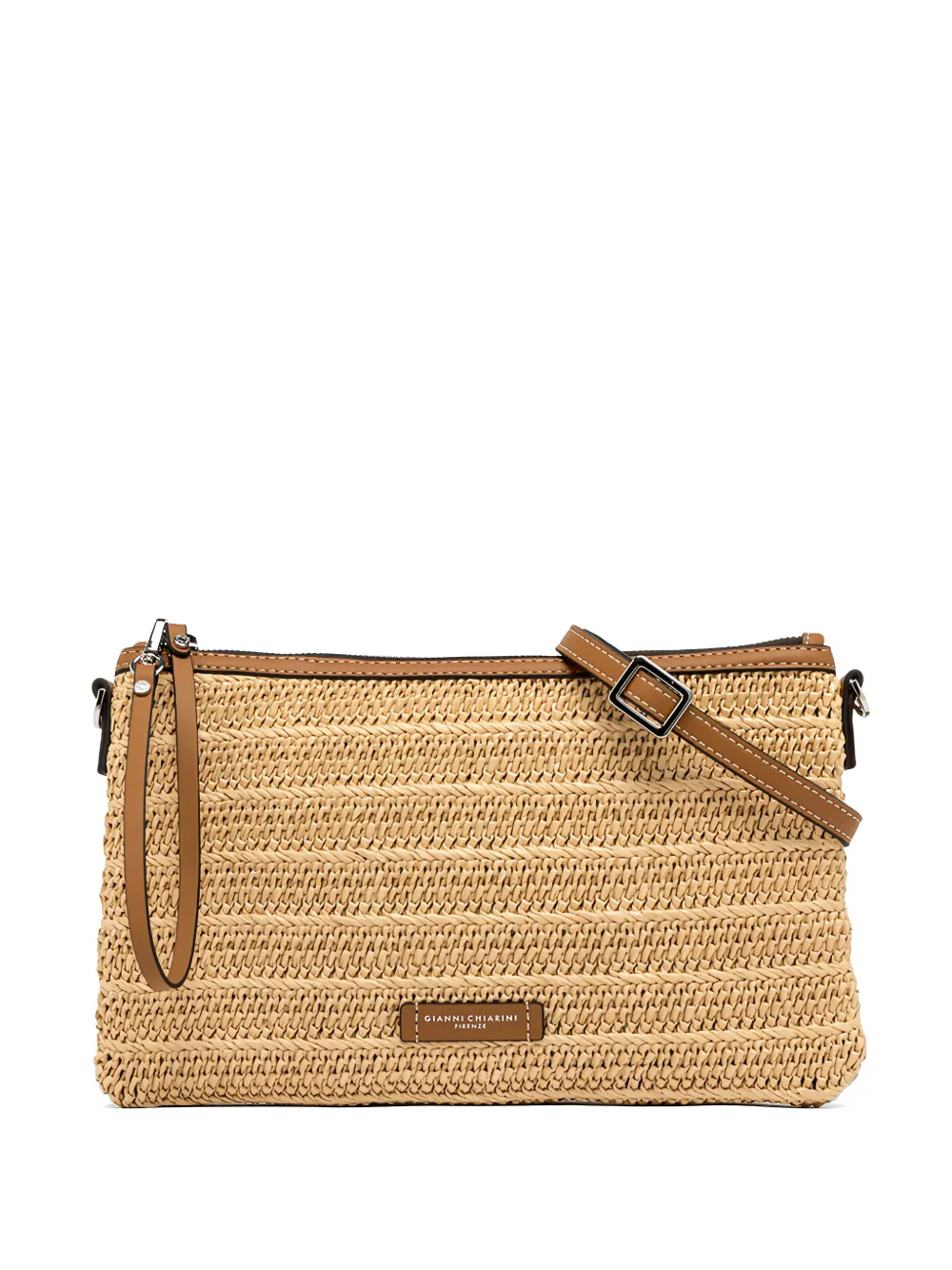 MARCELLA CLUB woven-design leather-trim clutch bag - Toni neutri
