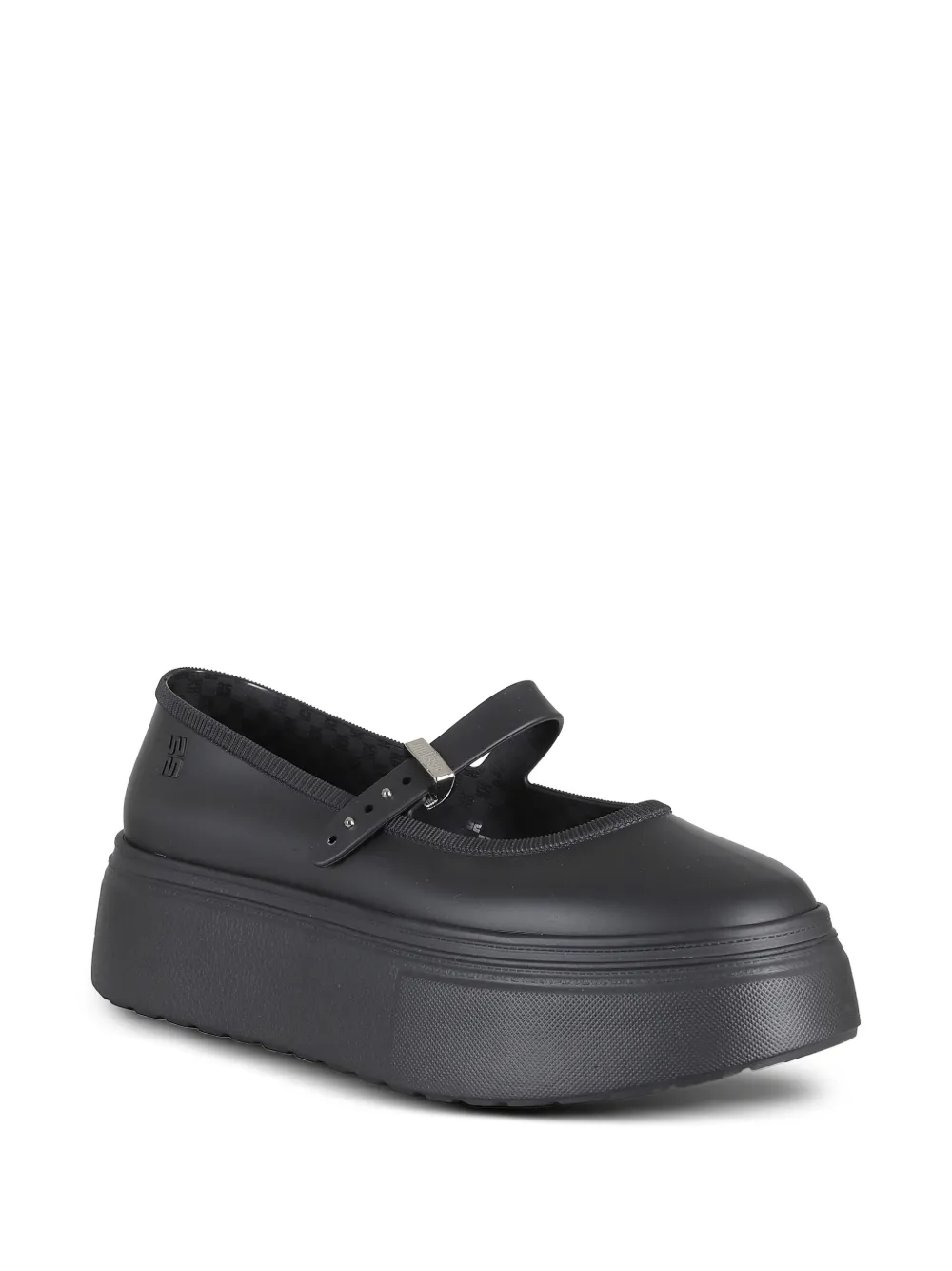 Melissa Ballerina's met plateauzool en gesp Zwart