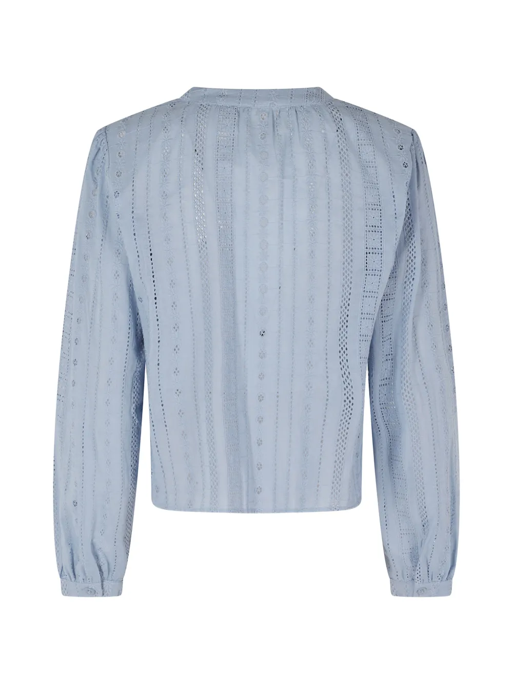 MC2 Saint Barth Broderie anglaise shirt met ruches Blauw