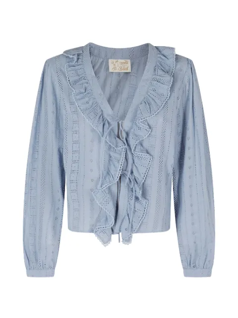 MC2 Saint Barth blusa con bordado inglés