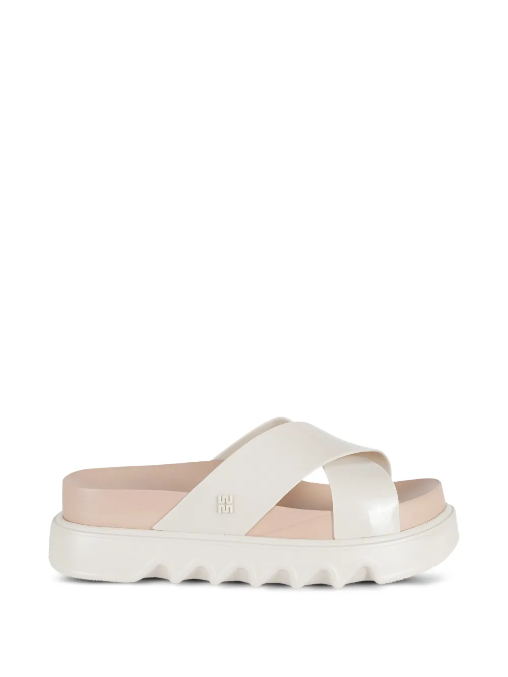 Melissa crossover-strap platform sandals Beige
