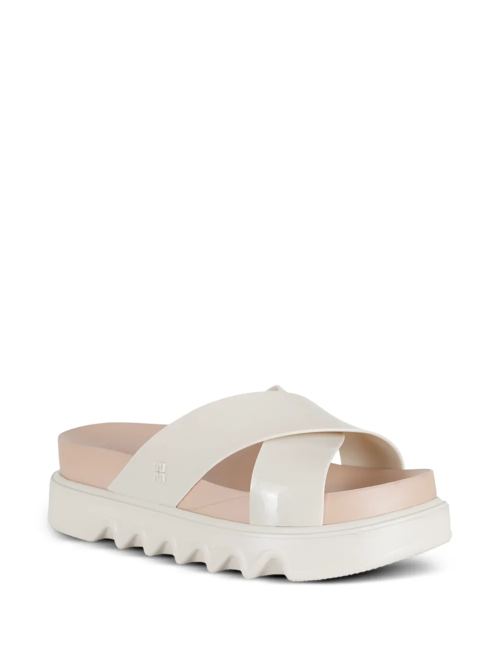 Melissa crossover-strap platform sandals Beige