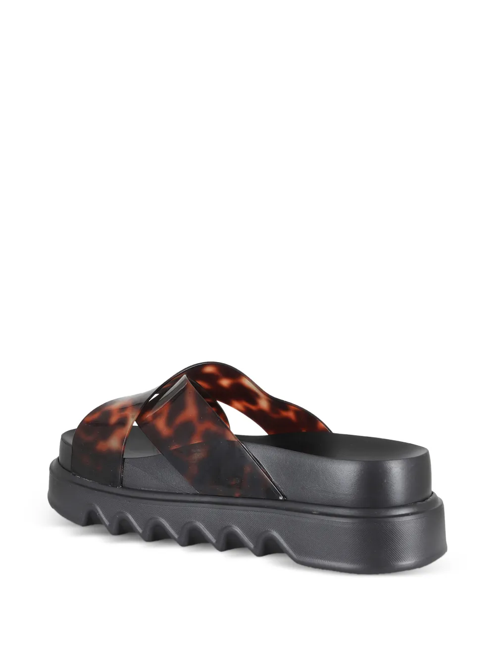 Melissa Sandalen met schildpadschild-design en gekruiste bandjes Wit
