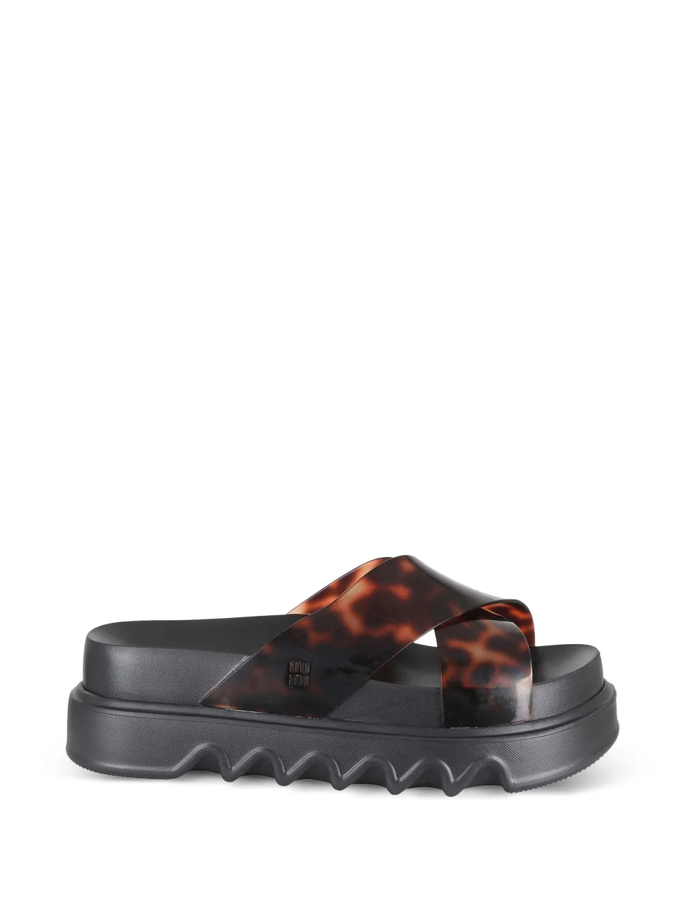 Melissa Sandalen met schildpadschild-design en gekruiste bandjes Wit