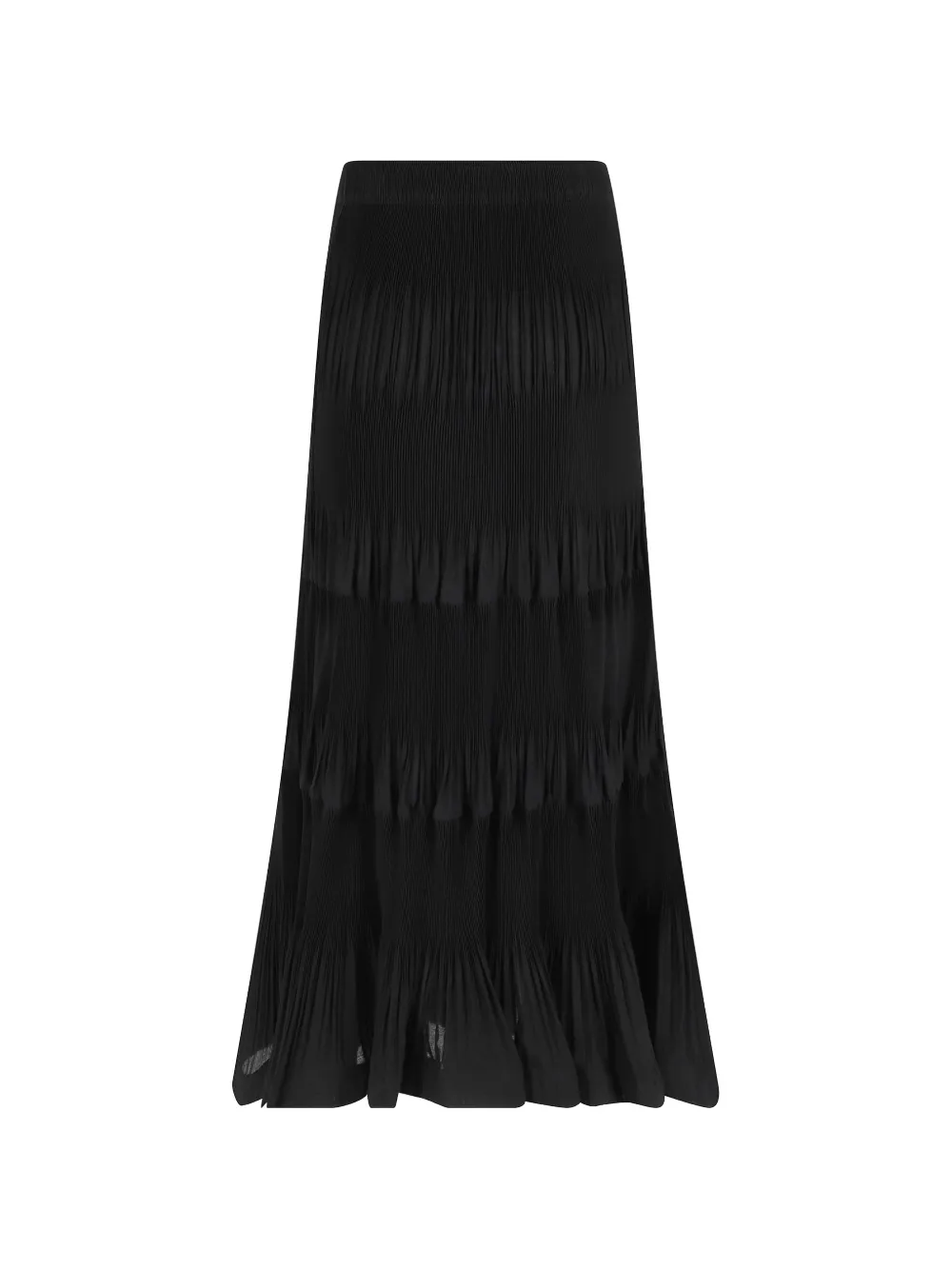 MeimeiJ plissé tiered skirt - Black