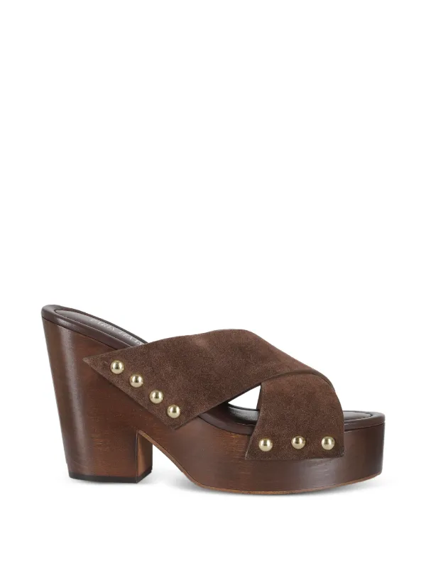 Paris Texas 105mm Marisol Mules in Brown